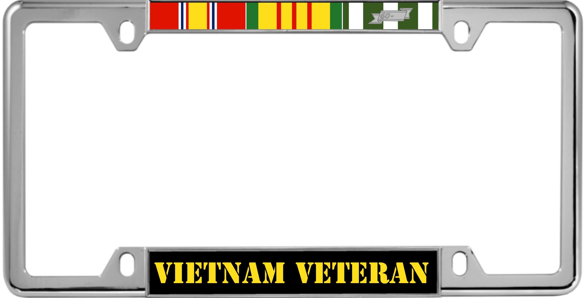 Vietnam Veteran 3 Ribbons License Plate Frame